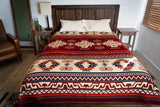 Alpaca Wool Reversible Blanket - Wildfire 90" x 78” - Sumiye Co