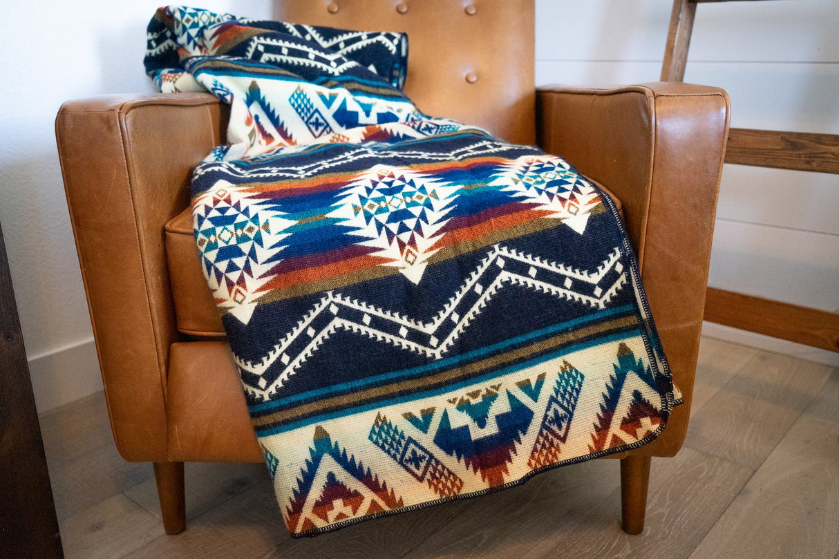 Alpaca Wool Reversible Blanket - Rio  90" x 78” - Sumiye Co