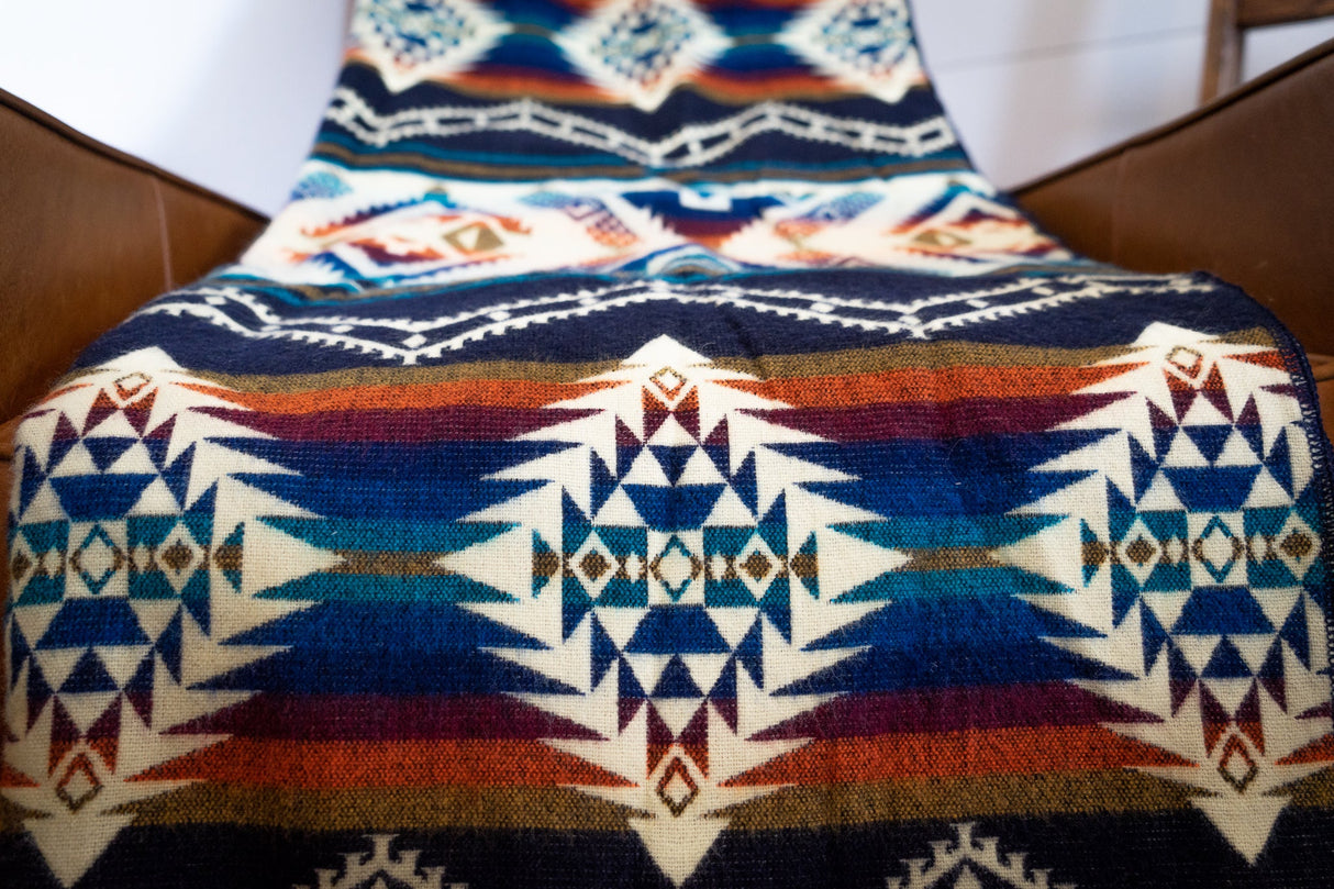 Alpaca Wool Reversible Blanket - Rio  90" x 78” - Sumiye Co