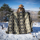 Alpaca Wool Reversible Blanket - Slate 90" x 78” - Sumiye Co