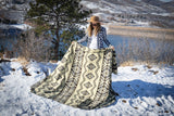 Alpaca Wool Reversible Blanket - Slate 90" x 78” - Sumiye Co