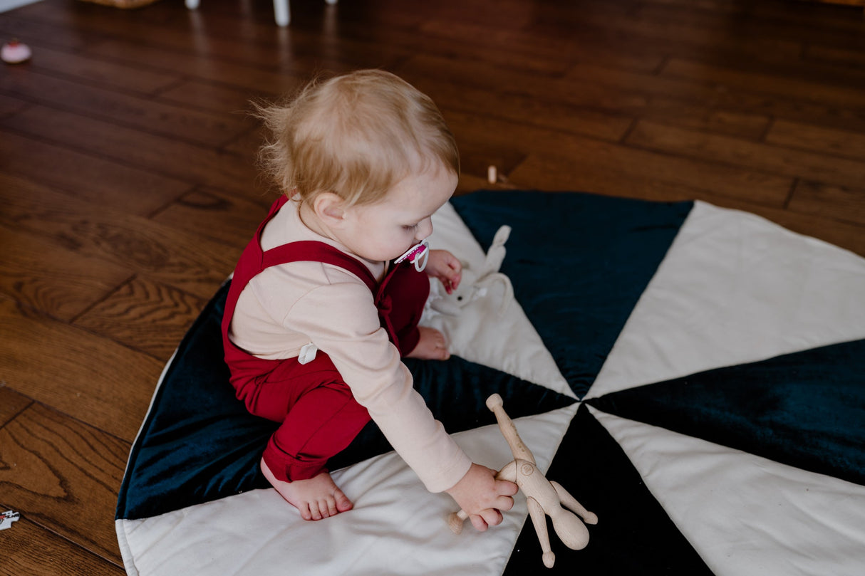 Round Patchwork Mat “Green Candy” | Kids Decor - Sumiye Co