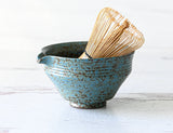 Blue Matcha Bowl with Spout Set | Tea Ceremony