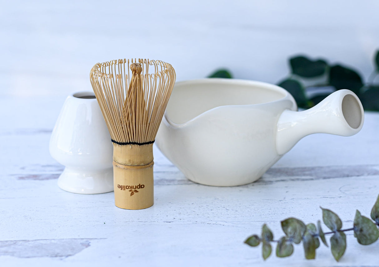 White Matcha Bowl with Spout