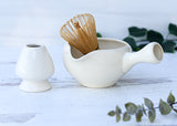 White Matcha Bowl with Spout