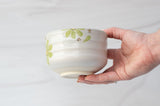 Green Flowers Matcha Bowl | Tea Ceremony