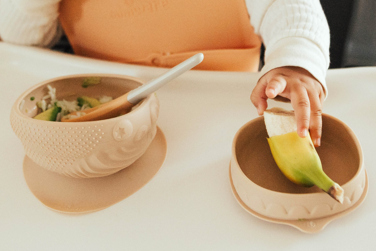 Sensory Baby Bowl - Almond Butter - Sumiye Co