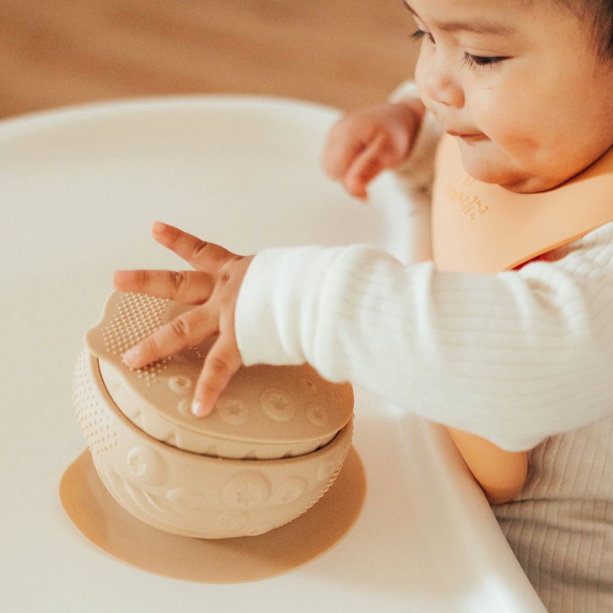 Sensory Baby Bowl - Almond Butter - Sumiye Co