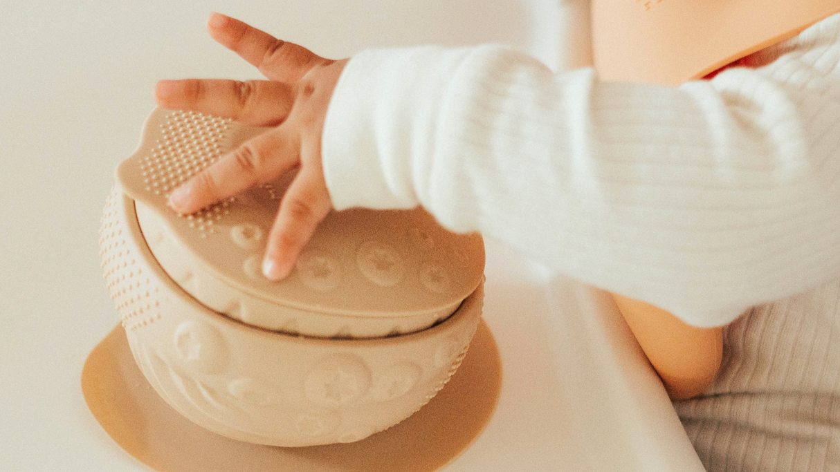 Sensory Baby Bowl - Almond Butter - Sumiye Co