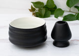 Black and White Matcha Bowl | Tea Ceremony - Sumiye Co