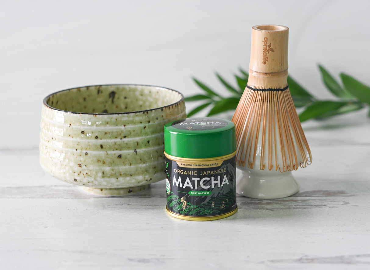 Juego de té matcha blanco Kaneni | Ceremonia del té