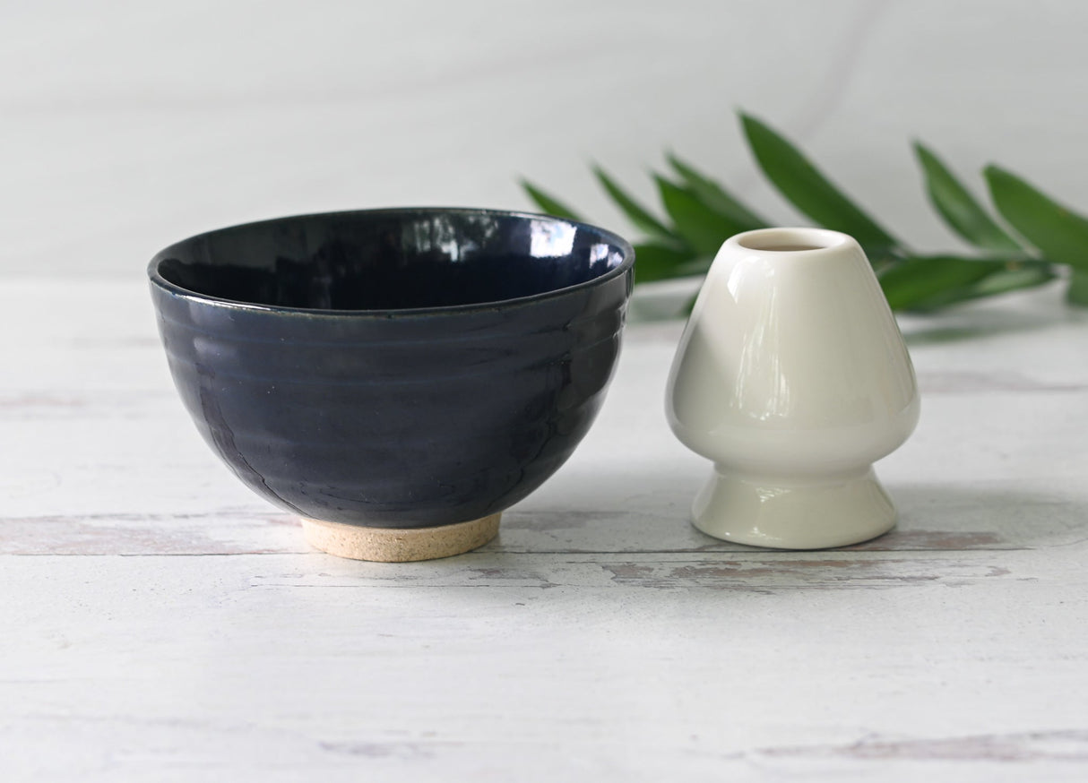 Dark Navy Blue Matcha Bowl | Tea Ceremony