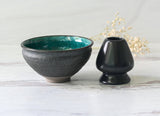 Blue & Black Matcha Bowl | Tea Ceremony