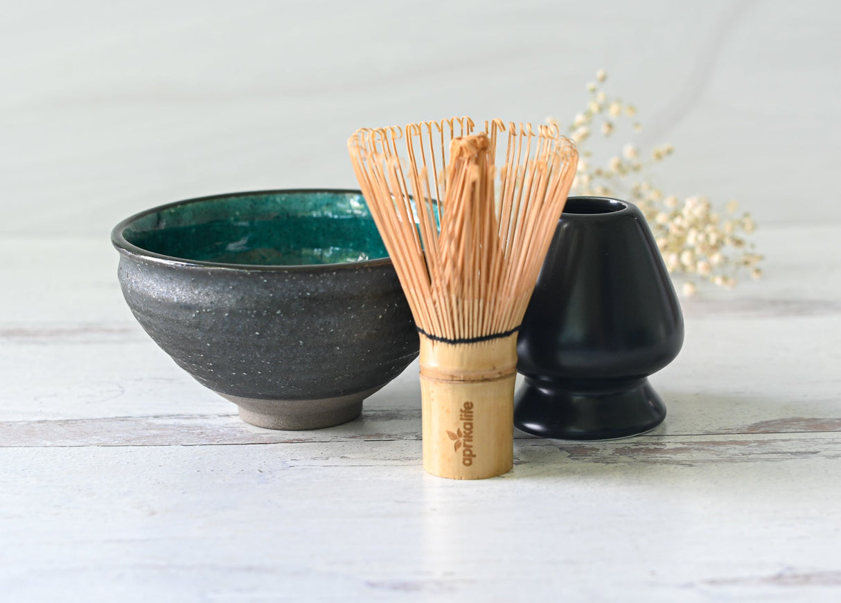 Blue & Black Matcha Bowl | Tea Ceremony