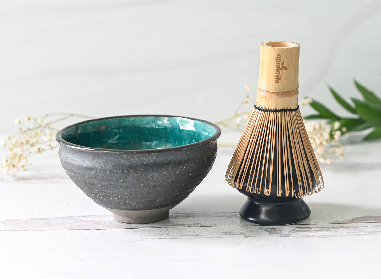 Blue & Black Matcha Bowl | Tea Ceremony