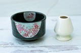 Dark Flowers Set with White Holder | Tea Ceremony