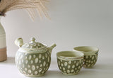 Japanese Green Tea Set - Teapot with Filters (370ml) Two Cups