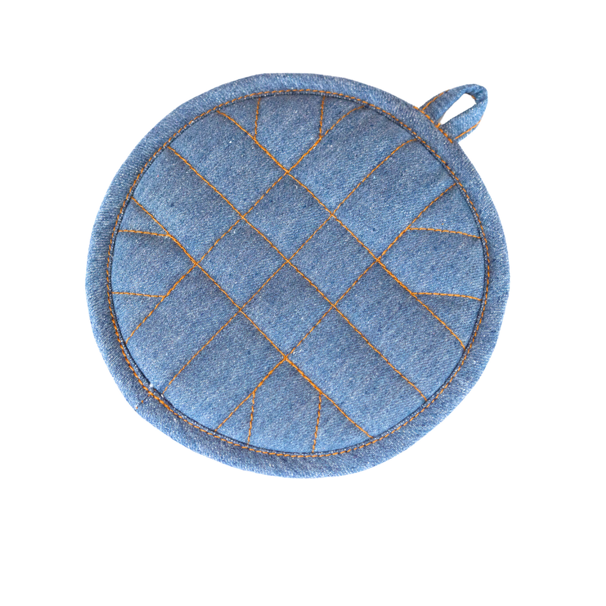 Upcycled Denim Round Pot Holder - Sumiye Co