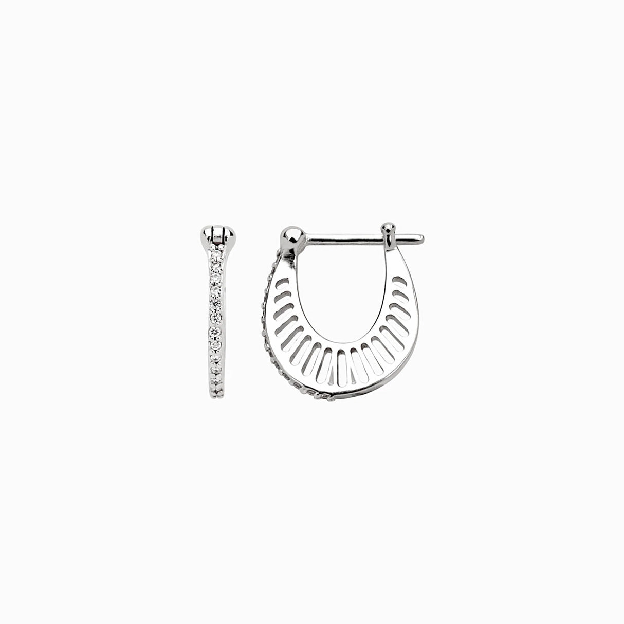 Diamond Ray Huggie Earring - Sumiye Co