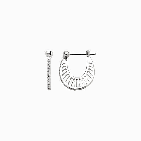 Diamond Ray Huggie Earring - Sumiye Co