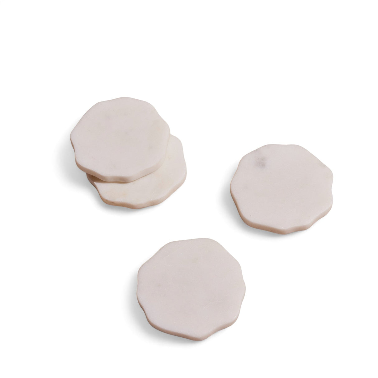 Flor Marble Coasters - Set of 4