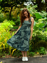 Vestido midi tropical de Happy Earth