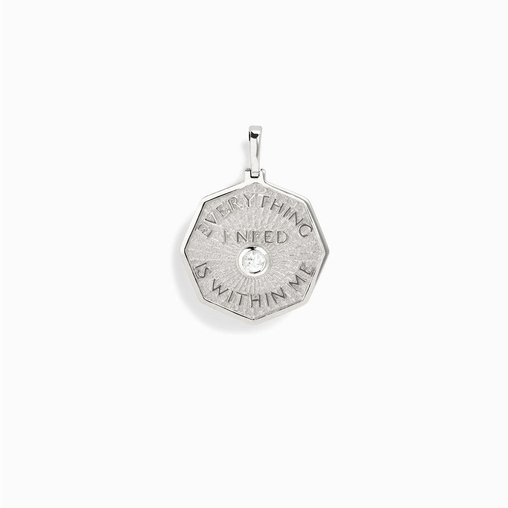 'Everything I Need is Within Me' Affirmation Coin Pendant