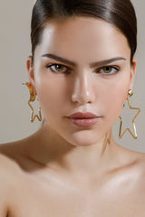 Large Full Star Earrings - Sumiye Co