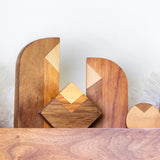 Modern Wood Nativity Scene - 10 piece