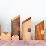 Modern Wood Nativity Scene - 10 piece