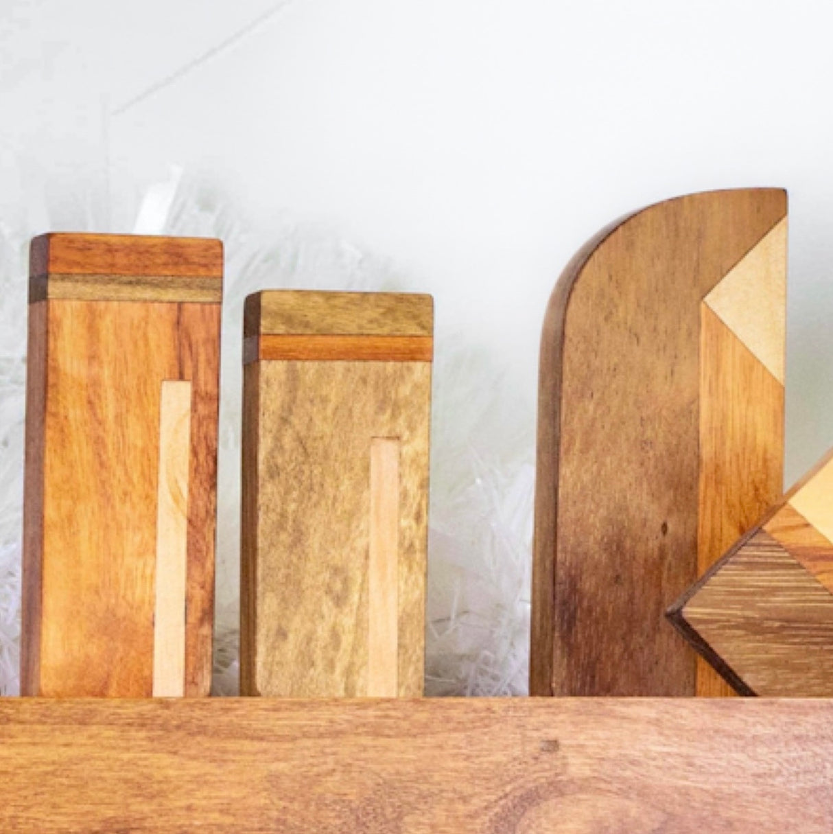 Modern Wood Nativity Scene - 10 piece