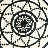 12" Large Black & White Thousand Hills  Round Basket | Home Decor