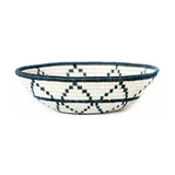 12" Large Black & White Thousand Hills  Round Basket | Home Decor