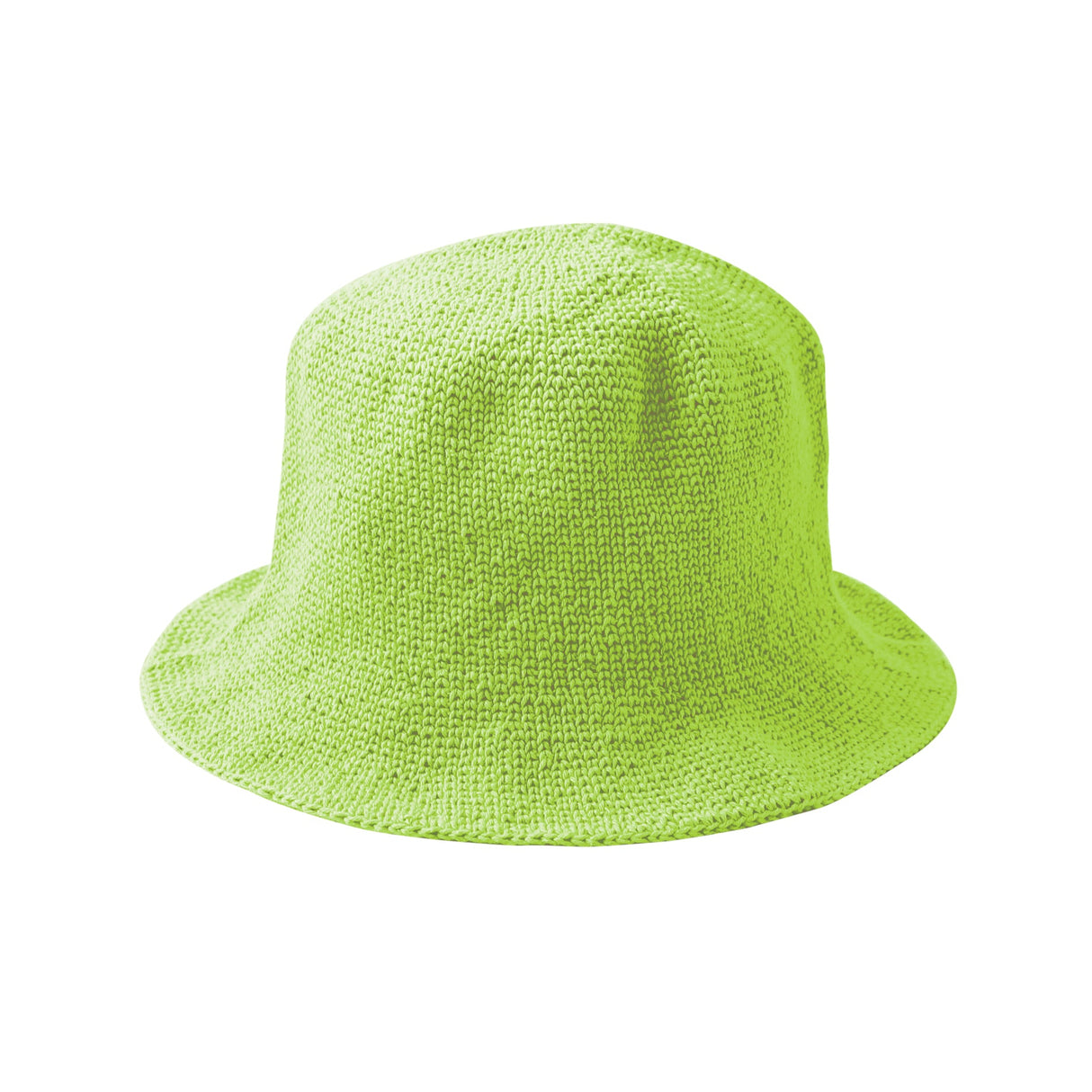 Crochet Bucket Hat In Lime Green - Sumiye Co