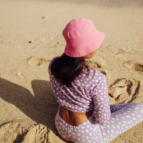 Crochet Bucket Hat In Pink - Sumiye Co