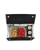 The Large Luncher  - Black Lizard | Designer Lunch Bags & Totes