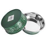 Eco-friendly Stainless Steel Farmhouse Dog Bowl - Dark Green (30oz)-3