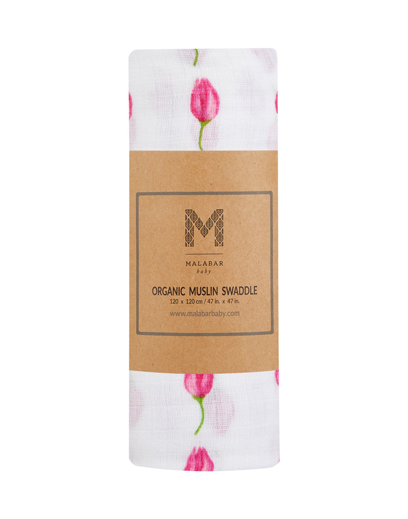 Organic Swaddle - Flower Bud-4