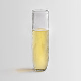 Pebbled Stemless Flutes Set of 4