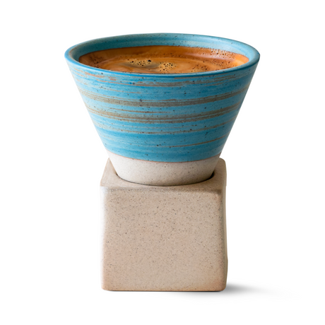 Blue Coffee Mug with Base - 6.8 oz/200ml - Sumiye Co