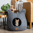 Whimsical Cat Ear Cave Bed - Stone Gray - Sumiye Co