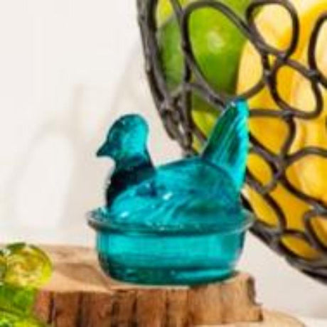 Glass Nesting Hen Spice Holder | Hand Blown Recycled Glass | 12ct