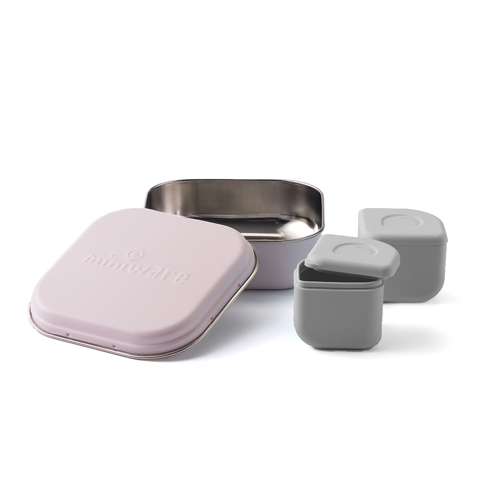 GrowBento: All Ages Bento Box - Cotton Candy + Dove Grey