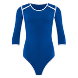 GIRL Two tone Eco Bodysuit in Sea Blue - Sumiye Co