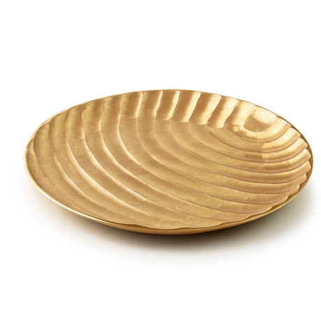 Savanna Gold Decorative Round Tray 16" - Sumiye Co