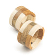 Travis Wooden Napkin Rings, Set of 6 ( Brown & Ivory ) - Sumiye Co