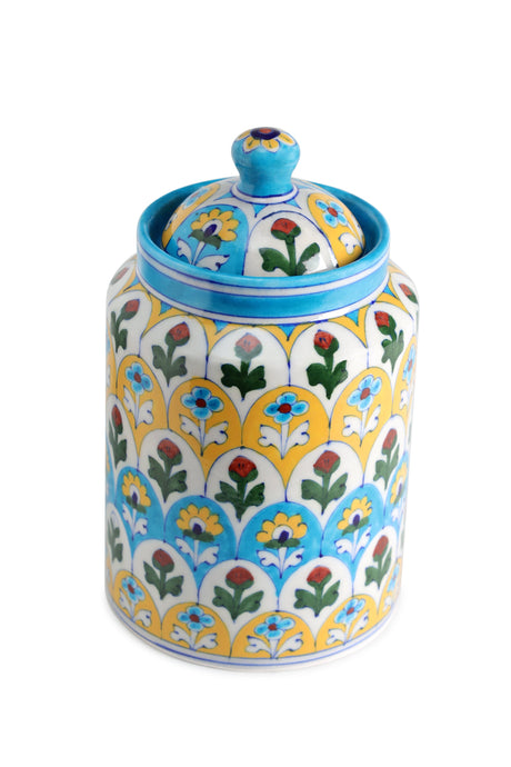 Tilwara Ceramic Decorative Kitchen Canister 9" x 5" - Sumiye Co