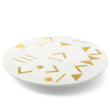 Olympia Marble Lazy Susan 16"(White & Gold ) - Sumiye Co