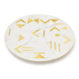 Olympia Round Marble Cheese Board 12" (White & Gold) - Sumiye Co