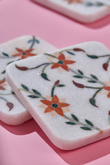 Spring Blossom Marble Coasters, Set of 4 - Sumiye Co